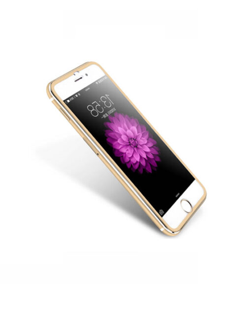 iPhone 6 kaitseklaas täisekraan raamiga kuldne