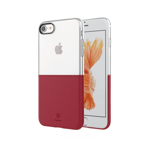 iPhone 8 7 ümbris Baseus Half to Half silikoonist punane