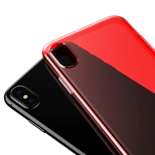 iPhone X ümbris Baseus Simple Gel TPU silikoon punane 3