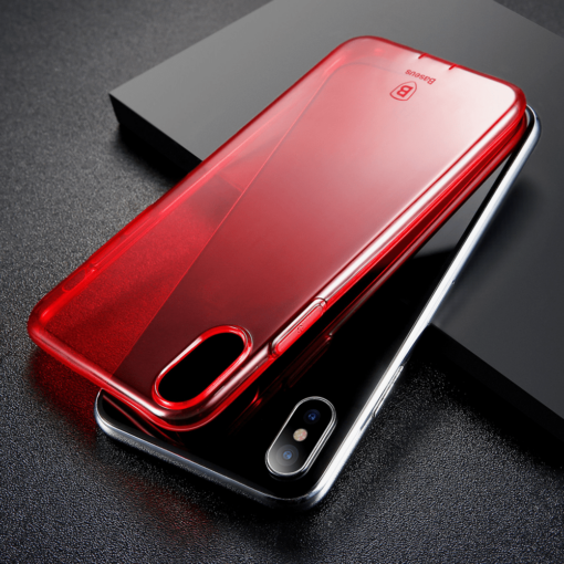 iPhone X ümbris Baseus Simple Gel TPU silikoon punane 6