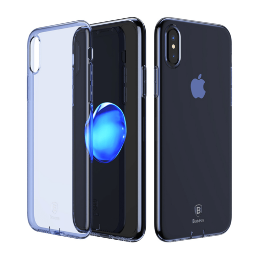 iPhone X ümbris Baseus Simple Gel TPU silikoon sinine 1