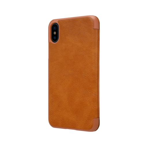 iPhone X ümbris kaaned Nillkinn Qin nahk leather pruun 4
