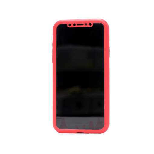 iphone xs 360 silikoonist ümbris punane