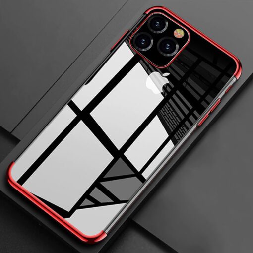 iPhone 11 ümbris silikoonist punaste läikivate servadega 10