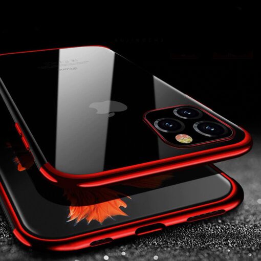 iPhone 11 ümbris silikoonist punaste läikivate servadega 12