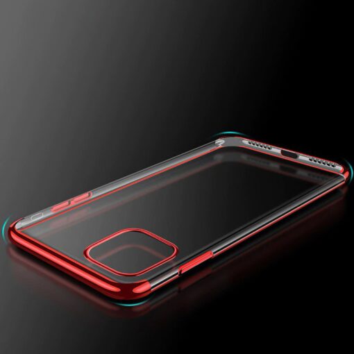 iPhone 11 ümbris silikoonist punaste läikivate servadega 2