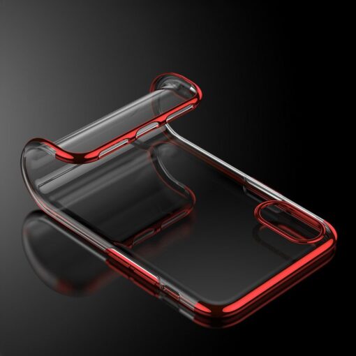 iPhone XS ja X ümbris silikoonist punaste servadega 1
