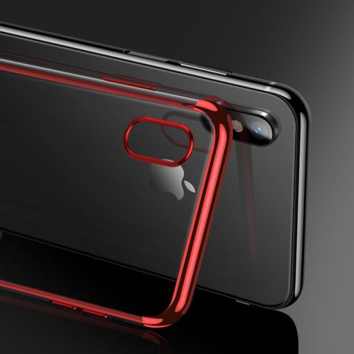 iPhone XS ja X ümbris silikoonist punaste servadega 4