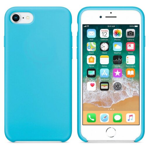 iPhone SE 2020 iPhone 8 ja iPhone 7 pehmest silikoonist helesinine ümbris 3