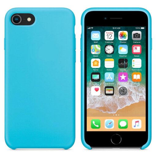 iPhone SE 2020 iPhone 8 ja iPhone 7 pehmest silikoonist helesinine ümbris 4