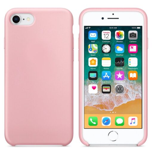 iPhone SE 2020 iPhone 8 ja iPhone 7 pehmest silikoonist roosa ümbris 1