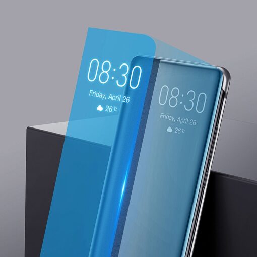 Huawei P30 Smart View Flip Cover Bookcase kaaned Smart Window khaki 11