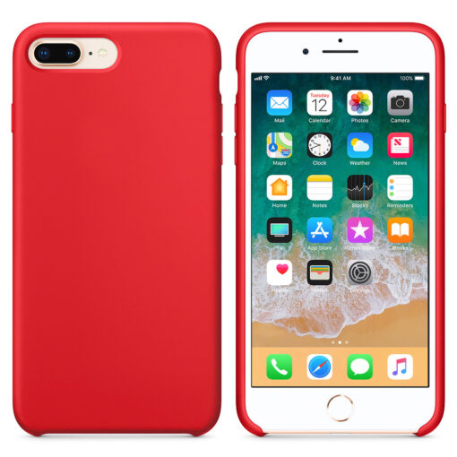 iPhone 8 Plus silikoonist kaaned punast värvi eest tagant