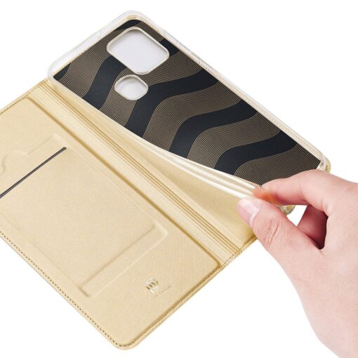 Samsung A21S kaaned kunstnahast klapiga ja kaarditaskuga DUX DUCIS 10