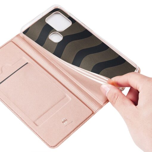 Samsung A21S kaaned roosat värvi kaarditaskuga dux ducis 22