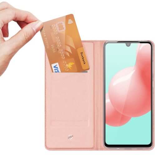 Samsung A41 kaarditaskuga kaaned roosat värvi kunstnahast DUX DUCIS 2
