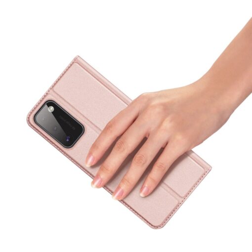 Samsung A41 kaarditaskuga kaaned roosat värvi kunstnahast DUX DUCIS 6