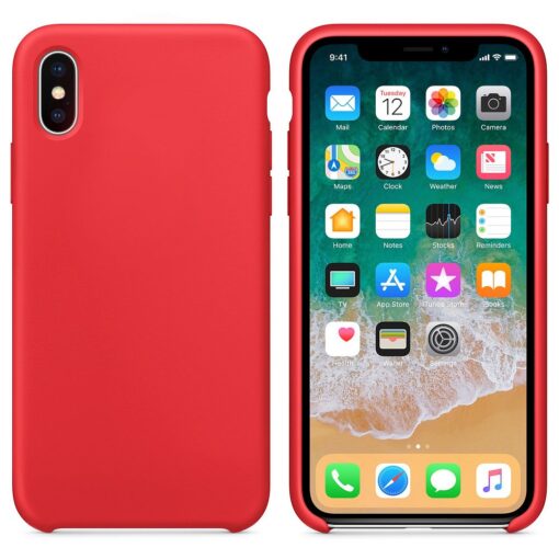 iPhone XS silikoonist ümbris punane 2