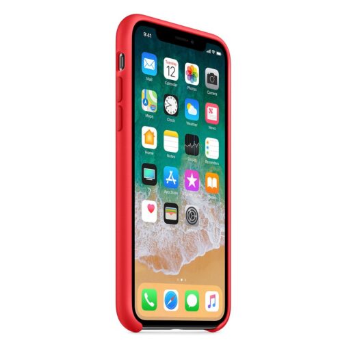 iPhone XS silikoonist ümbris punane 3