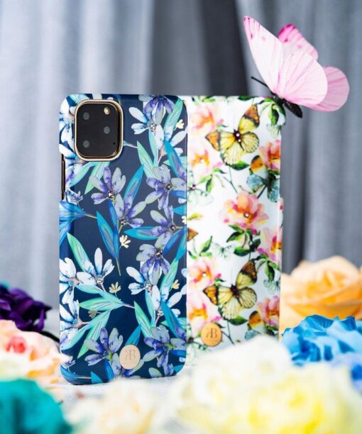 Kingxbar Blossom case decorated with original Swarovski crystals iPhone 11 multicolour Peach Flower 13