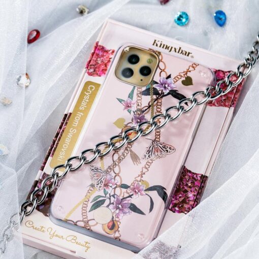 Kingxbar Luxury Series case decorated with original Swarovski crystals iPhone 11 blue 11