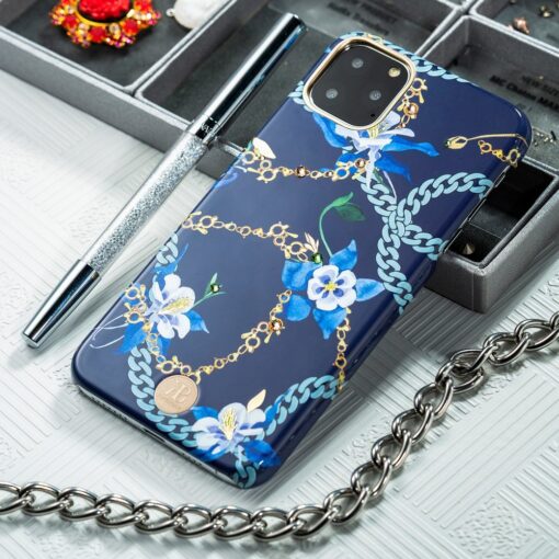 Kingxbar Luxury Series case decorated with original Swarovski crystals iPhone 11 blue 7