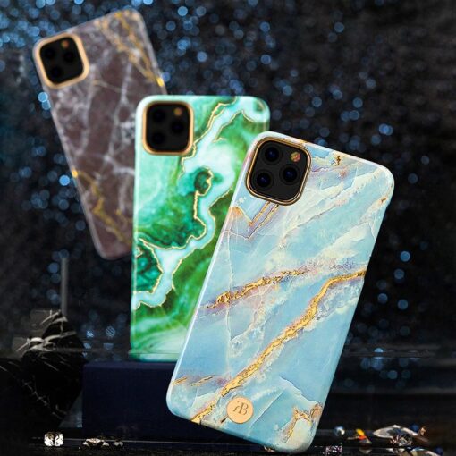 Kingxbar Marble Series case decorated printed marble iPhone 11 black 1