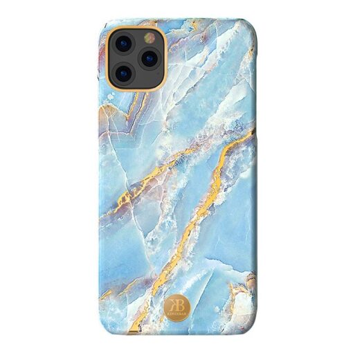 Kingxbar Marble Series case decorated printed marble iPhone 11 blue