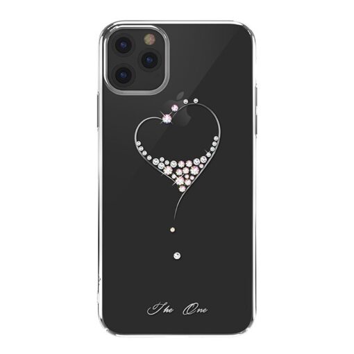 Kingxbar Wish Series case decorated with original Swarovski crystals iPhone 11 silver