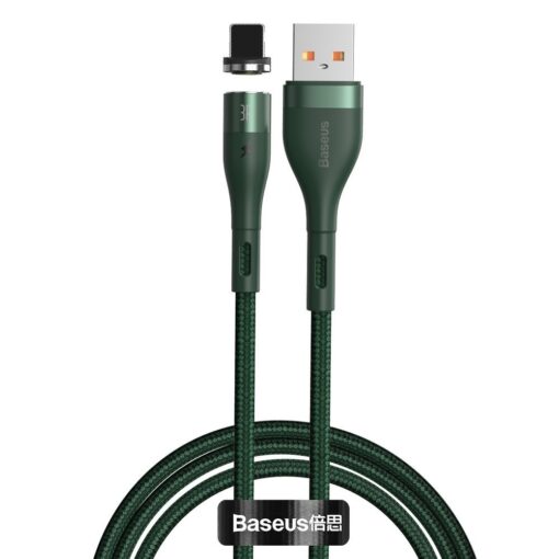 Magnetiga laadija juhe Baseus Zinc USB Lightning 1 m 2.4A roheline CALXC K06