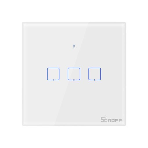 Sonoff T0EU3C TX kolme kanaliga puutetundlik seinalüliti WiFiga juhtmevaba valge IM190314011