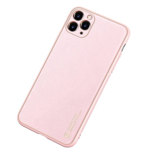 iPhone 11 Pro ümbris YOLO kunstnahast ja silikoonist servadega roosa 1