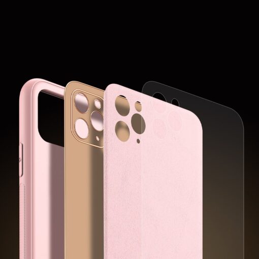 iPhone 11 Pro ümbris YOLO kunstnahast ja silikoonist servadega roosa 7