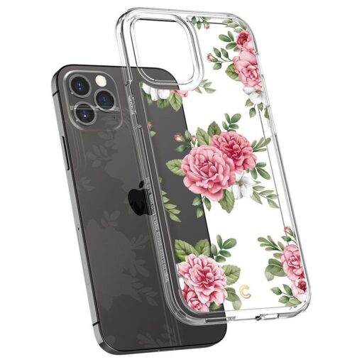 iPhone 12 12 Pro Spigen Cyrill Cecile ümbris silikoonist Pink Floral 4