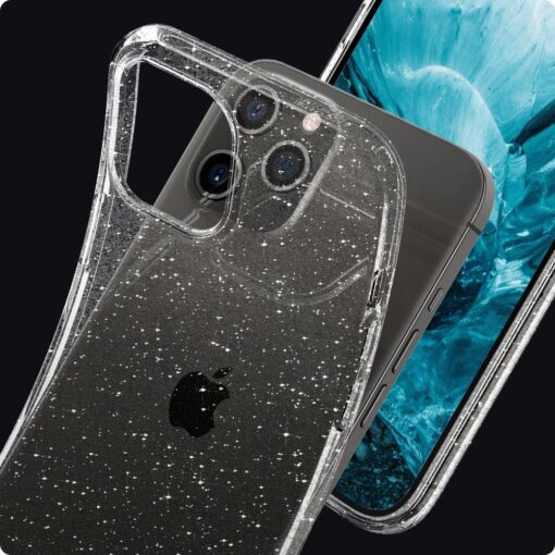iPhone 12 12 Pro Spigen Liquid Crystal ümbris silikoonist sädelev 9