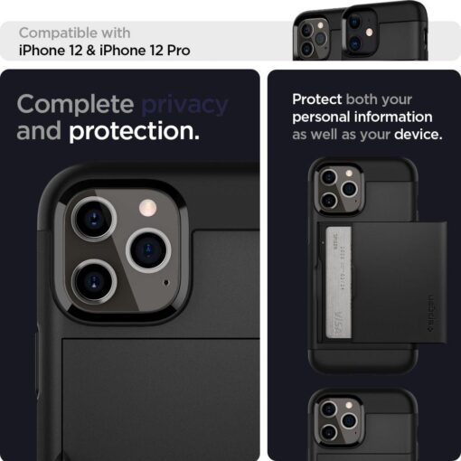 iPhone 12 12 Pro Spigen Slim Armor Cs kaarditaskuga ümbris silikoonist ja plastikust 1