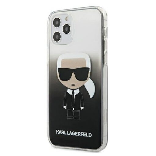 iPhone 12 Pro ümbris plastikust ja silikoonist servadega Karl Lagerfeld KLHCP12MTRDFKBK — Mustand