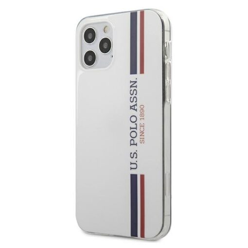 iPhone 12 Pro ümbris plastikust ja silikoonist servadega U.S. Polo Assn. USHCP12MPCUSSWH — Mustand
