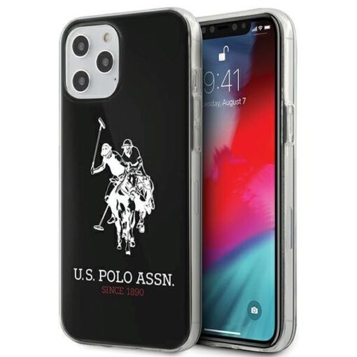 iPhone 12 Pro ümbris plastikust ja silikoonist servadega U.S. Polo Assn. USHCP12MTPUHRBK