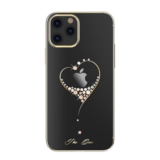 iPhone 12 iPhone 12 Pro ümbris Kingxbar Wish elastsest plastikust Swarowski kristallikestega kuldne