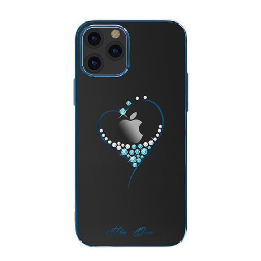 iPhone 12 iPhone 12 Pro ümbris Kingxbar Wish elastsest plastikust Swarowski kristallikestega sinine