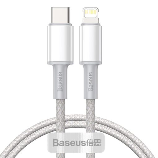 Baseus USB Type C Lightning laadimiskaabel PD 20W 1m CATLGD 02 valge