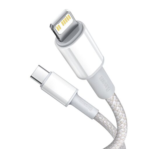 Baseus USB Type C Lightning laadimiskaabel PD 20W 2m CATLGD A02 valge 2