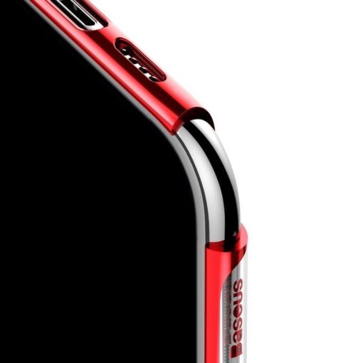 iPhone 11 Pro Max laikivate servadega silikoonist umbris Baseus Shining punane 4