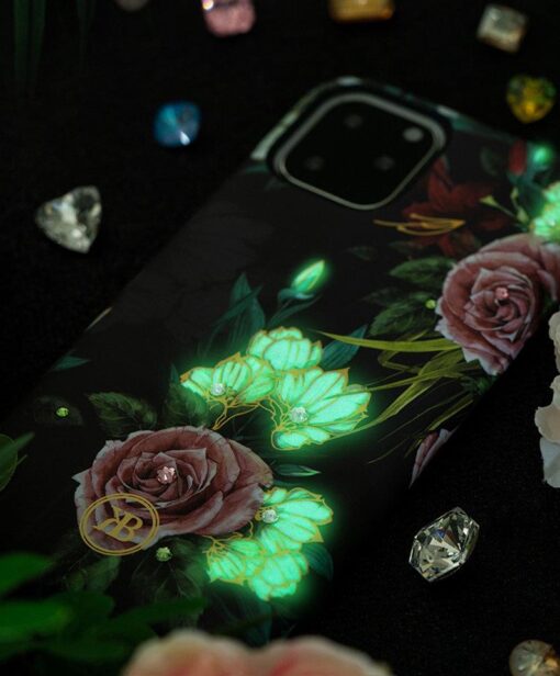 iPhone 11 umbris Kingxbar Forest Seeria Swarowski pimedas helendav lilla 1