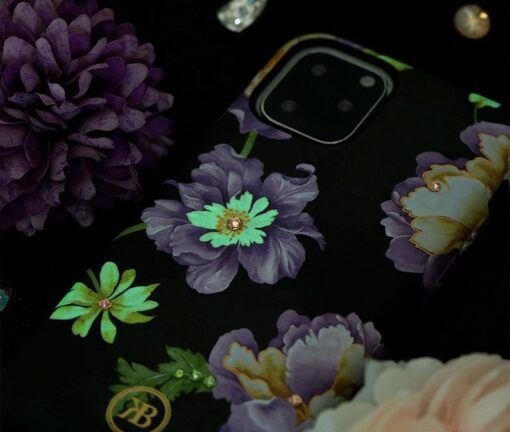 iPhone 11 umbris Kingxbar Forest Seeria Swarowski pimedas helendav lilla 10