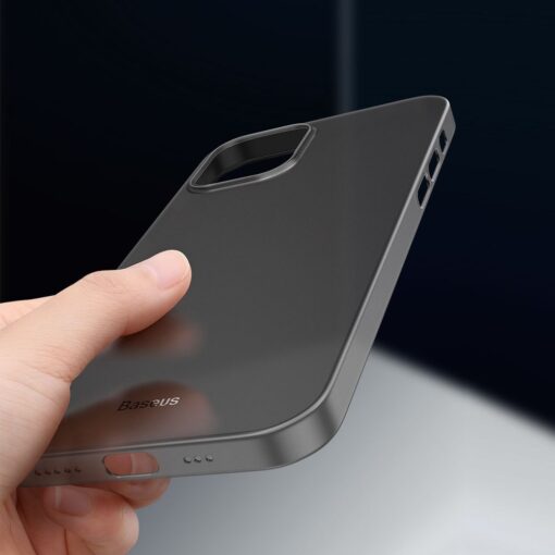 iPhone 12 12 Pro Baseus Wing Case Ultrathin plastikust umbris must 5
