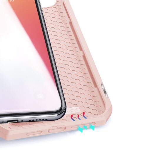 iPhone 12 Pro Max kunstnahast kaaned kaarditaskuga DUX DUCIS Skin X roosa 8