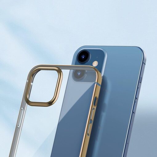 iPhone 12 Pro Max silikoonist umbris laikivate servadega Baseus Shining Case silikoonist kuldne 1