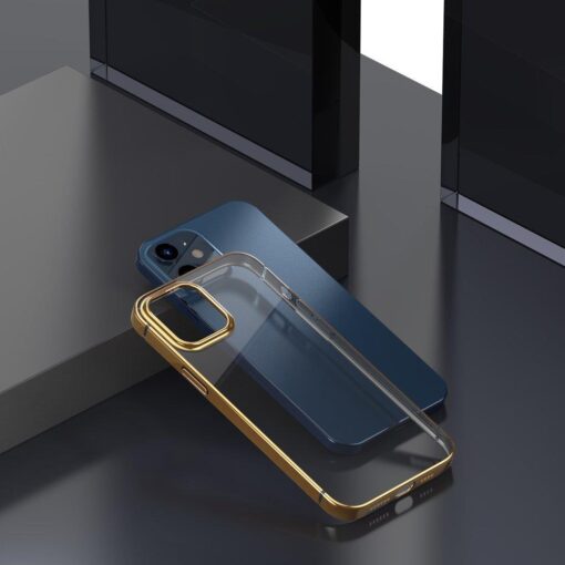 iPhone 12 Pro Max silikoonist umbris laikivate servadega Baseus Shining Case silikoonist kuldne 3